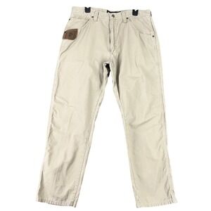 Wrangler Riggs Workwear Ranger Pants Ripstop Cotton Cargo Khaki Tan 34x30 Mens